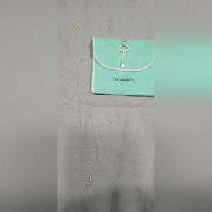 Tiffany & Co. Sterling silver key pendant and necklace